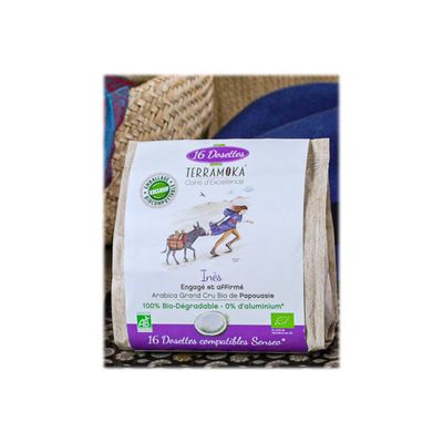 3760264902270-Terramoka Inès - 16 dosettes de café type Senseo-Angle droit-1
