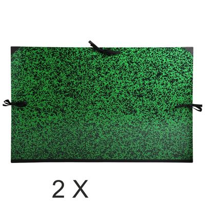 3130631533602-Exacompta - 2 Cartons à dessin - 80 x 120 cm - vert - fermeture par cordons--0