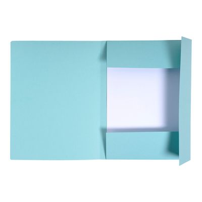 3130631448067-Exacompta Forever - 100 Chemises imprimées - 280 gr - bleu clair-Avant-1