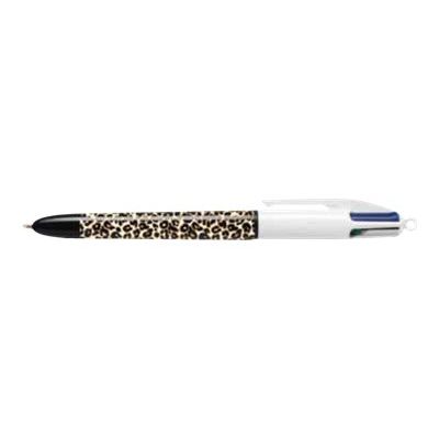 3086123420014-BIC 4 Couleurs - Stylo bille 4 couleurs - noir, rouge, bleu, vert - design moustache-Angle gauche-0