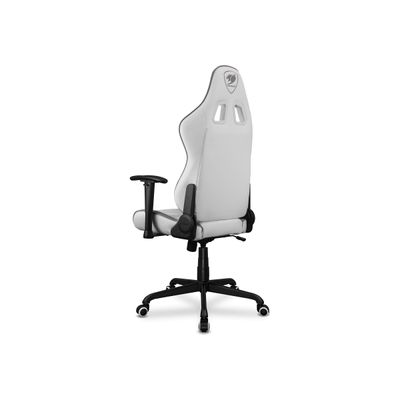 4710483775536-Fauteuil gamer ARMOR Elite - accoudoirs réglables - appui-tête intégré - blanc/gris-Arrière-2