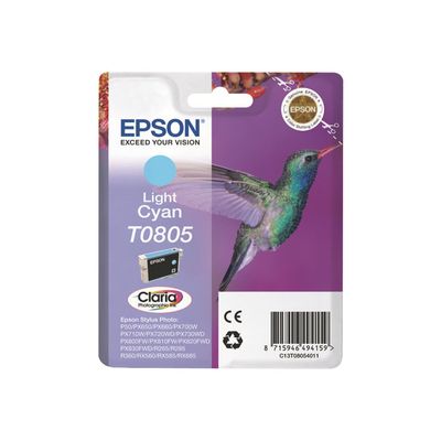 8715946330044-Epson T0805 Colibri - cyan clair - cartouche d'encre originale-Avant-1
