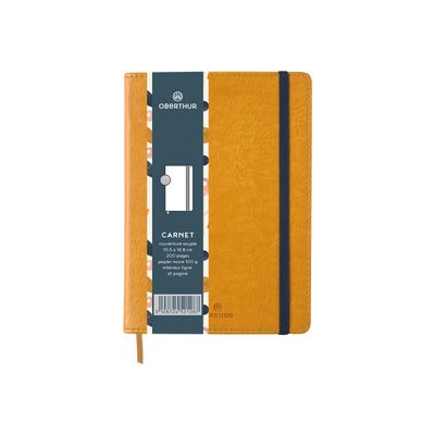 3108724521287-Oberthur Carmen - Carnet de notes souple A6 - ligné - moutarde-Avant-0