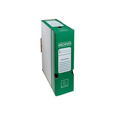 3141879326109-Exacompta - 50 boîtes archives - dos 10 cm - vert-Bas-1
