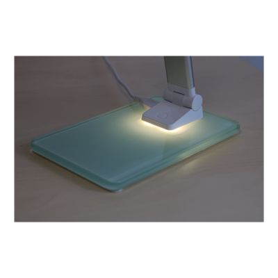 3595560029433-Unilux - Lampe de bureau pliable Popy - LED - socle en verre-Gros plan-6