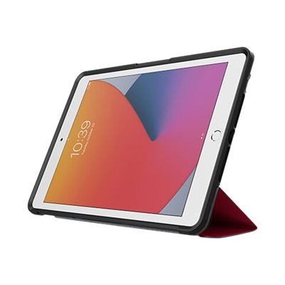 0840104299210-OtterBox Symmetry Series Folio - Porte folio pour iPad (7e gen, 8e gen, 9e gen) - rouge-Angle droit-0
