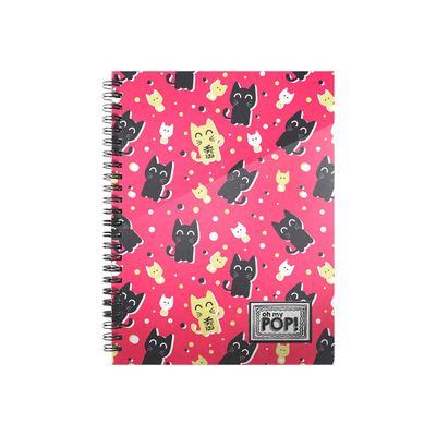 8445118011746-Oh My Pop Neko - Cahier A5 - petits carreaux - Karactermania-Avant-0