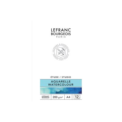 3013643013426-Lefranc & Bourgeois Studio - Papier pour peinture aquarelle - A4 - 12 feuilles-Avant-0