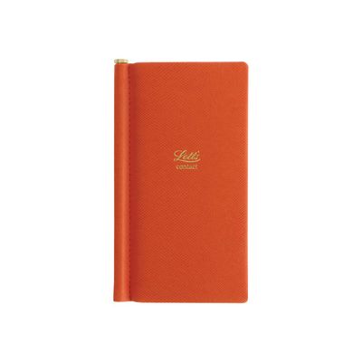 5012935375820-Letts Legacy Slim Pocket - Répertoire Carnet d'adresses de poche 8,5 x 15,3 cm - orange-Avant-0