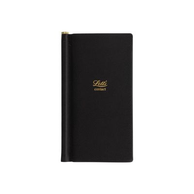 5012935375912-Letts Legacy Slim Pocket - Répertoire Carnet d'adresses de poche - noir - 6,9 x 14,7 cm-Avant-0