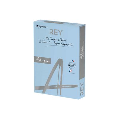 3368220134163-Rey Adagio - Papier couleur - A4 (210 x 297 mm) - 160 g/m² - Ramette de 250 feuilles - bleu-Angle droit-0