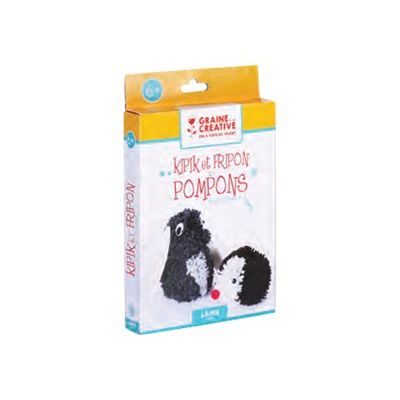 3471057501043-Graine Creative - kit de travaux créatifs - animaux en pompons en laine-Angle gauche-0