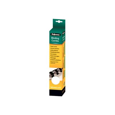 077511533167-Fellowes - 25 anneaux de reliure en plastique - 14 mm - jusqu'à 100 feuilles - blanc-Angle droit-0