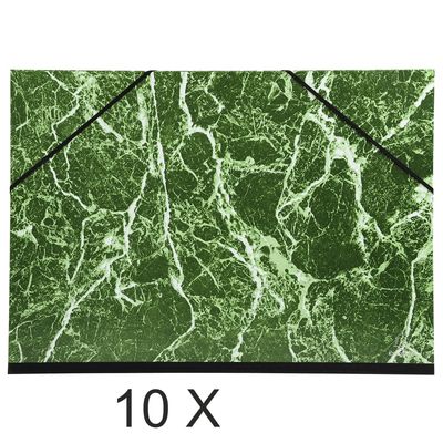 3141879006322-Exacompta - 10 Cartons à dessin à élastiques - 32 x 45 cm - papier marbré--0