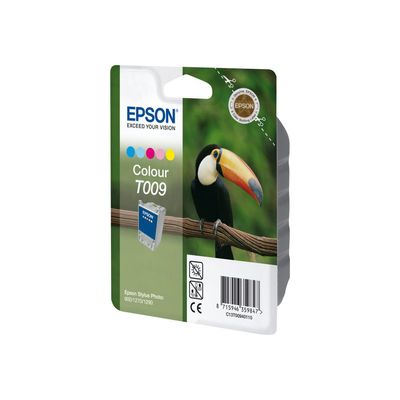 0400002020097-Epson T009 Toucan - couleurs (cyan, cyan clair, magenta, magenta clair, jaune) - cartouche d-Angle droit-2