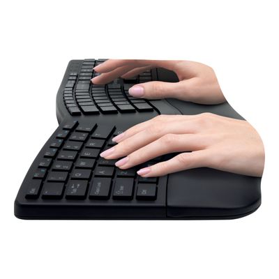 5028252602730-Kensington Pro Fit Ergo - Ensemble clavier et souris sans fil - Azerty - noir-Gauche-13