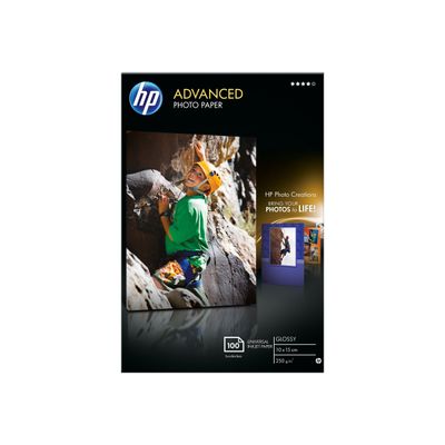 0882780349605-HP Advanced Glossy Photo Paper - papier photo - 100 feuille(s) - 100 x 150 mm - 250 g/m²-Avant-0