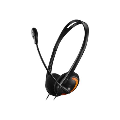 5291485002985-CANYON CNS-CHS01BO - Casque filaire avec micro - noir/orange-Angle droit-0