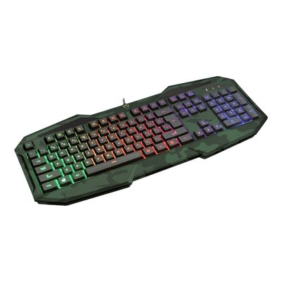 8713439234138-Trust GXT 830 RW-C Avonn - clavier gamer filaire - Azerty - rétroéclairé - camouflage -Angle gauche-2