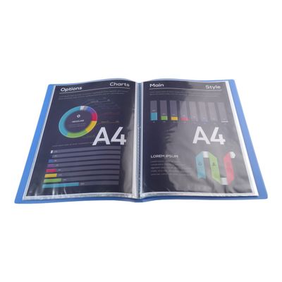 3130631854622-Exacompta Chromaline - 12 Porte vues - 80 vues - A4 - bleu-Avant-1