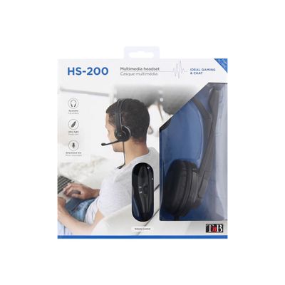 3303170087473-T'nB HS-200 - Casque filaire avec micro - noir-Avant-4