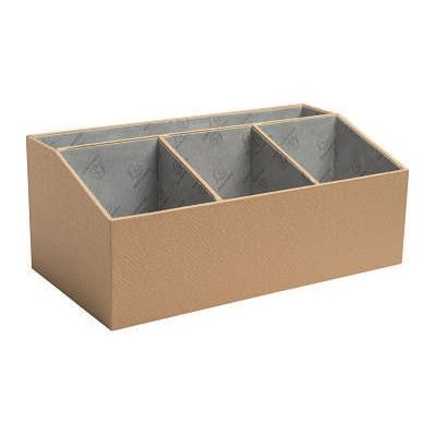 3130630686026-Exacompta OfficeByMe - Organiseur de bureau 4 compartiments - beige-Angle gauche-0