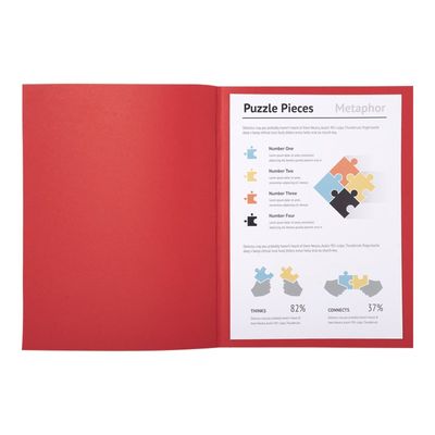 3288583301128-Exacompta Super 210 - 5 Paquets de 100 Chemises - 210 gr - rouge-Avant-3