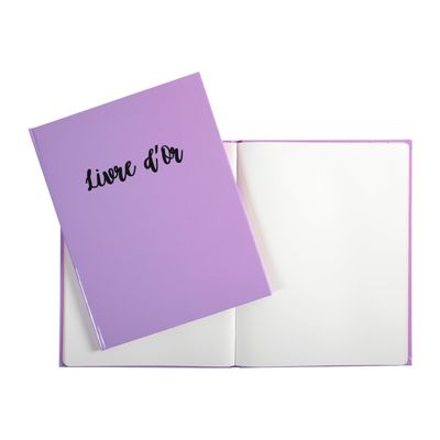3130630476672-Exacompta Aquarel - Livre d'or 27 x 22 cm - mauve-Multi-angle-1