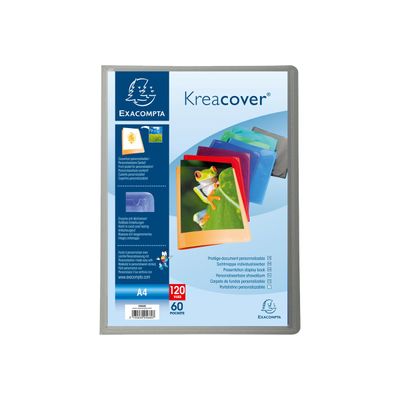 3130632057909-Exacompta Kreacover - 8 Porte vues personnalisables - 180 vues - A4 - couleurs assorties-Avant-3