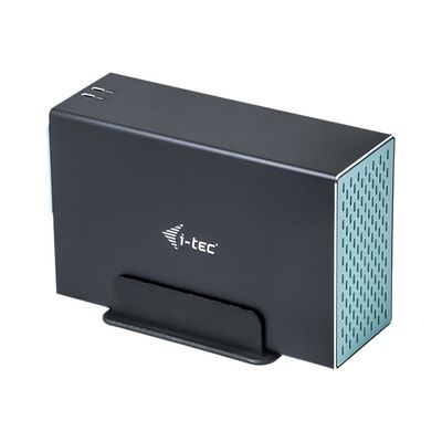 8595611702525-i-Tec MySafe - Boitier externe pour 2 disques dur 3.5" - 2 Canal - gris, bleu-Angle droit-0