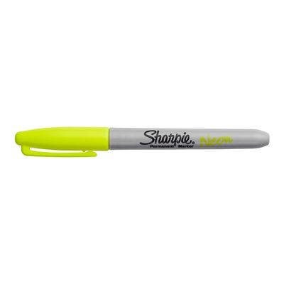 3501178810769-Sharpie - Marqueur permanent - pointe fine - jaune neon-Angle gauche-0