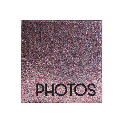 3130630142058-Exacompta Strass - Album photo 25 x 25 cm - 30 pages noires - rose-Avant-0