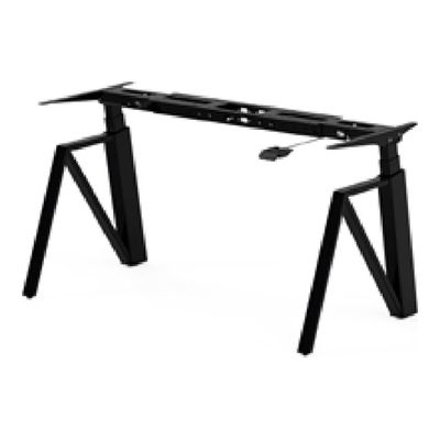 3760350281302-Structure pour bureau THEODORE - assis/debout - réglage électrique - blanc (plateau vendu -Angle droit-0