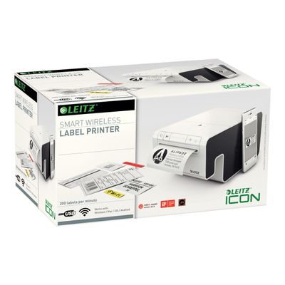 4002432104765-Leitz Icon Smart Labeling System - imprimante d'étiquettes - monochrome - transfert thermi-Angle gauche-4