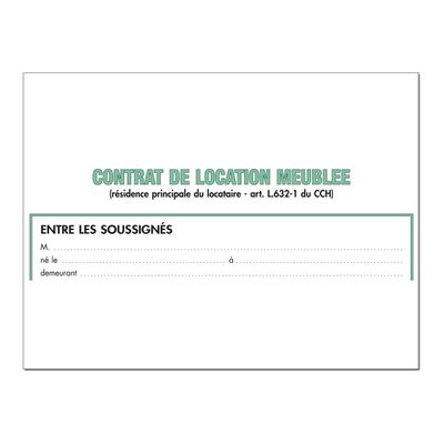 3130630000518-Exacompta - 50 Feuilles contrat de location pour locaux meublés (pour dossiers réf 49E)-Avant-1