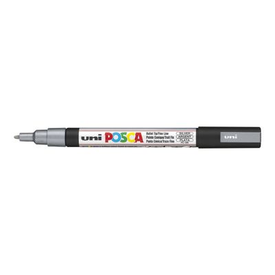 4902778915936-Posca - Marqueur peinture pointe fine - argent-Angle gauche-0