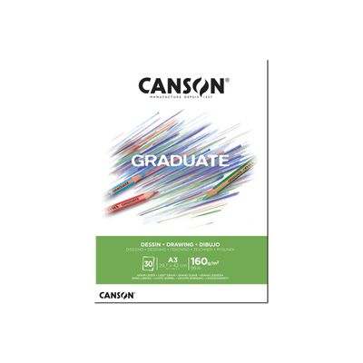 3148950021052-Canson Graduate - Bloc dessin - 30 feuilles - A3 - 160 gr-Avant-0