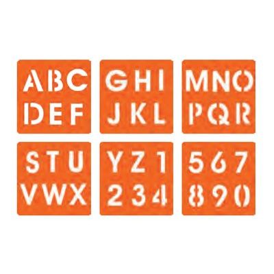 3471052250502-Graine Creative - lot de 6 pochoirs - lettres majuscules, chiffres-Avant-0