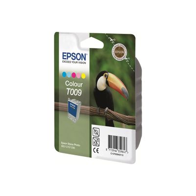 0400002020097-Epson T009 Toucan - couleurs (cyan, cyan clair, magenta, magenta clair, jaune) - cartouche d-Angle droit-0