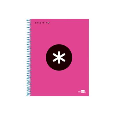 8423473745964-Antartik - Cahier à spirale A5 - 240 pages - petits carreaux (5x5 mm) - rose-Avant-0