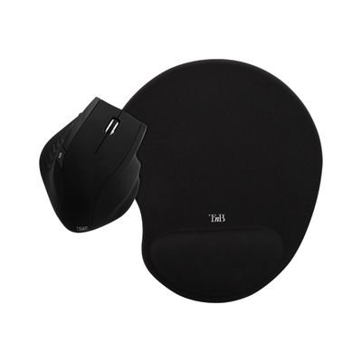3303170102480-T'nB Ergo Line - Ensemble souris sans fil + tapis - noir-Avant-0