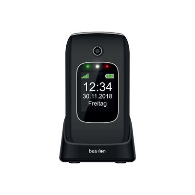 9120042772602-Bea-fon Silver Line SL640 - téléphone mobile - noir argent-Avant-0