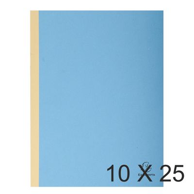 3288587701108-Exacompta Forever - 10 Paquets de 25 Chemises dos toilé - 320 gr - bleu vif--0