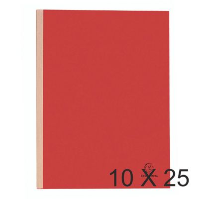 3288587701122-Exacompta Forever - 10 Paquets de 25 Chemises dos toilé - 320 gr - rouge--0