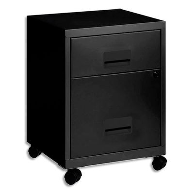 3219090950264-Caisson mobile - 2 tiroirs - noir--0