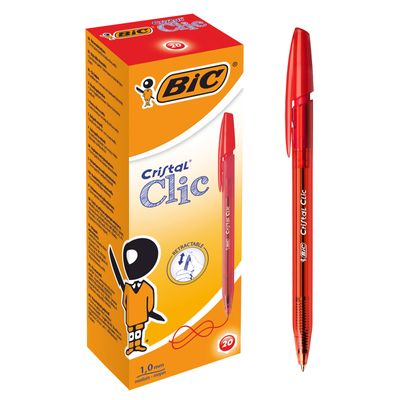 0070330171633-BIC Cristal Clic - 20 Stylos à bille - rouge - 1 mm - rétractable-P_79145708_1-0