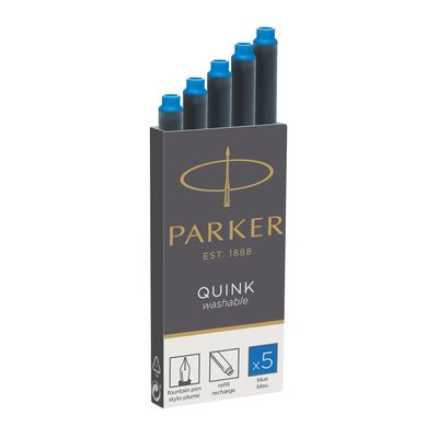 5011247020350-Parker - 5 cartouches d'encre pour stylo plume - bleu--0