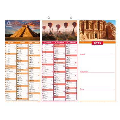3660942003490-Calendrier effaçable 6 mois par face + feutre - 40,5 x 53 cm - Exacompta--1