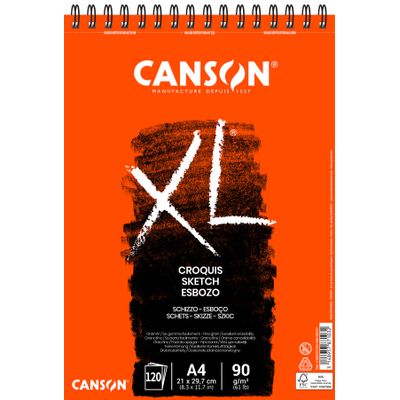 3148957871032-Canson XL - Bloc dessin croquis - 120 feuilles - A4 - 90 gr - ivoire--0