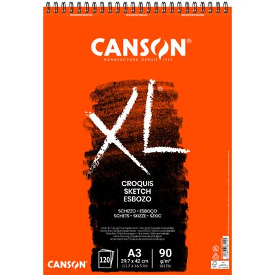 3148957871155-Canson XL - Bloc dessin croquis - 120 feuilles - A3 - 90 gr - ivoire--0